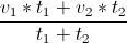 Tezinska sredina formula